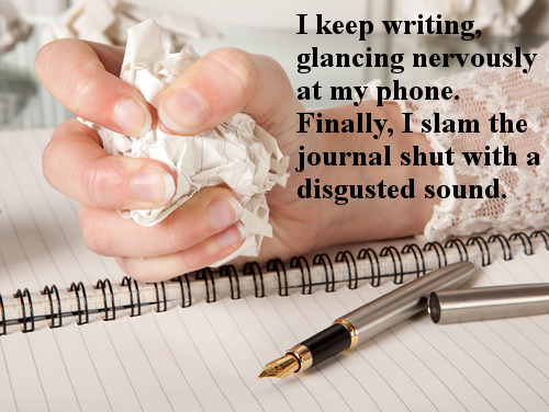 Frustrated hand squeezing a crumpled ball of paper