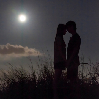 Young couple in love outdoor